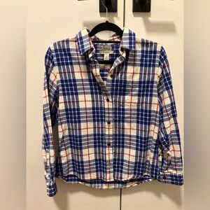 L.L. Bean Blue and Red Plaid Shirt